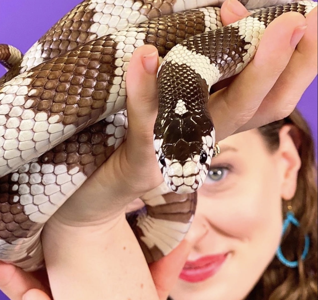 Here is a picture of Amanda holding a snake, showing what these virtual lives may look like!